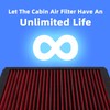 HANN&CO Washable And Reusable High Flow Cabin Air Filter，Greater Than