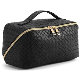 Women's Large Capacity Cosmetic Bag, Pencil Case, Make Up Bag, Portable Cosmetic Travel Bag, Cosmetic Bag with Compartments