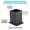 AXWHYS 4x4 Post Base 4 Pcs, (Inner Size 3.6x3.6) Post