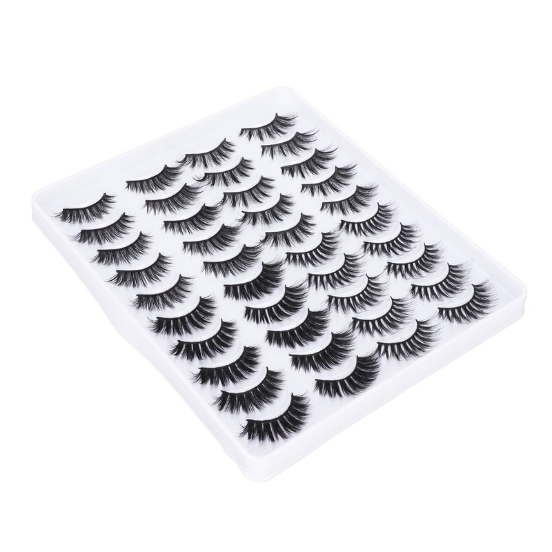 20 Pairs 6D False Eyelashes 4 Styles Long Thick Semi