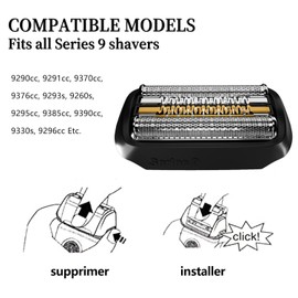 Series 9 Electric Shaver Replacement Head 92B Compatible with Braun S9 Sport Replacement Head, 92B Foil Blades for All Series 9 Shavers 9477cc,9330s,9465cc,9460cc,9419s,9390cc,9385cc