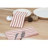 PurpleEssences Plain Striped Cloth Napkins - Set of 12-100% Cotton