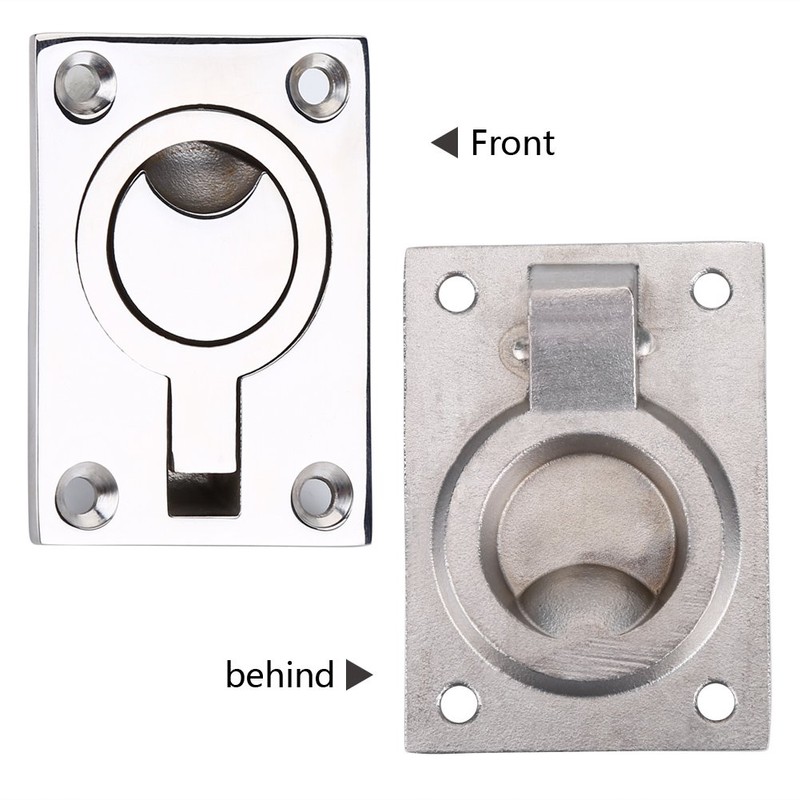Boat Hatch Handle, Stainless Steel Ring Handle Flush Hatch Locker