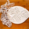 Set of 3 Motorcycle Cookie Cutters (Motorcycle Helmet, Motorcyclist, and