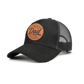 Dad Hat,Baseball Cap Gifts for Best Daddy Papa for Father's Day/Christmas/Birthday,Mesh Leather Trucker Hats Adjustable Size