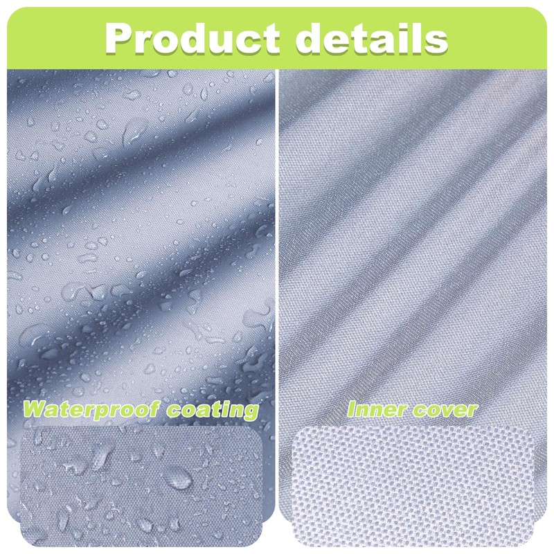 Outdoor Patio Stackable Chair Covers Waterproof 2PCS, Grey