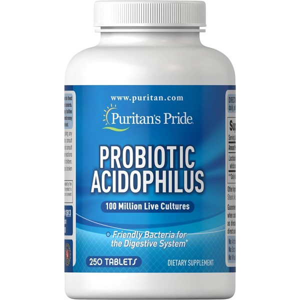 Puritan's Pride Daily Probiotic Acidophilus, 100 Million Live Cultures, Dietary