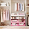 Pink Girl Closet Organizers and Storage Stackable Plastic Drawer Basket