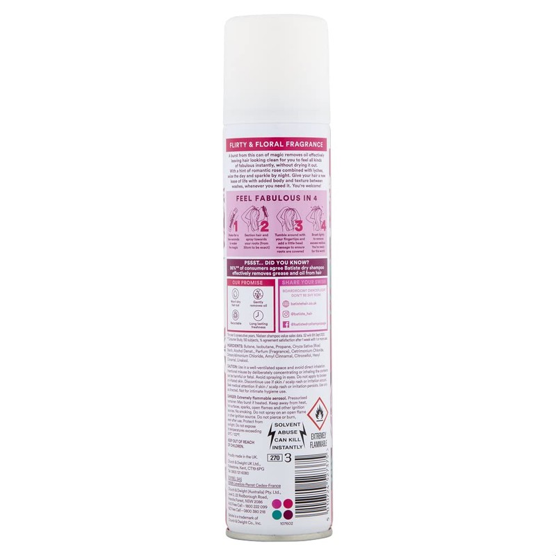 Batiste Dry Shampoo, Blush Fragrance, 6.73 Ounce