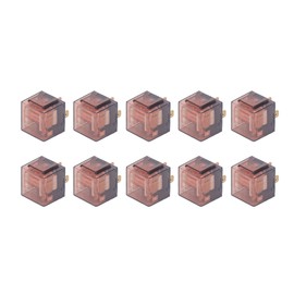 10PCS SPDT 5 Pin Relay Copper Contact Acrylic Waterproof Housing Split Charging Relay for Automotive DC 24V 80A Without Indicator Light
