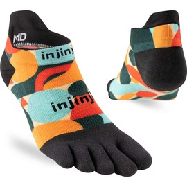 Injinji RUN LIGHTWEIGHT NO-SHOW ARTIST DESIGNED PLUMAS S, multicoloured