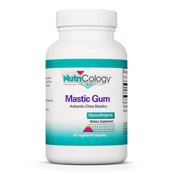 Nutricology Mastic Gum - Authentic Chios Mastiha - GI Health, Metabolism - 60 Vegetarian Capsules