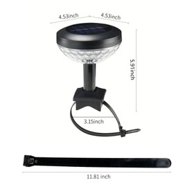 Solar Pool Lights for Above Ground Pool, Frame Accessories Decoration with 1200 MAH Battery, IP65 Waterproof, Auto ON/OFF Warm White&RGB LED Lights for Outdoor Swimming Lighting at Night, 4 Pack