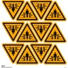 Sticker Warning of Crushing Hazard Pack of 12