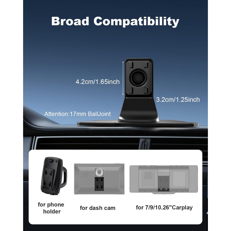 Y-METDRIVING Carplay Mount for 7/9/10.26” Portable CarPlay Screen Holes Mount