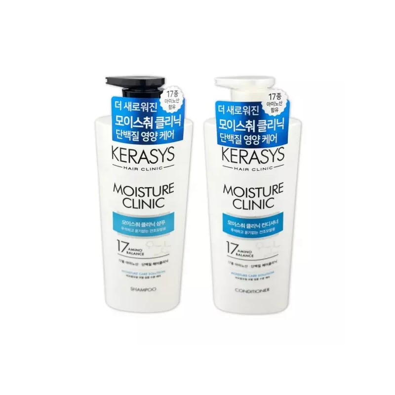 Kerasis 케라시스 모이스춰 샴푸+컨디셔너 600ml 2종세트-O헤어 모발 세정 클렌징 클렌저