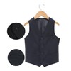 Fankeshi Boy's 4 Button Formal Suit Vest Black 12