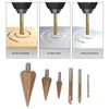 Step Drill Bit Set Universal Triangle Shank HSS High Hardness