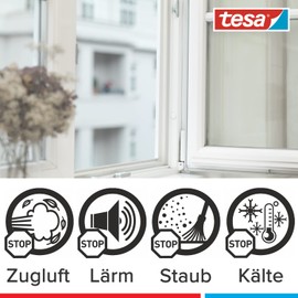 Tesa Tesamoll P E-Profile Rubber Seal for Windows and Doors in Various Colours and Sizes