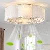 Phrylix 20" Boho Ceiling Fans with Lights, Low Profile Ceiling