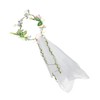 WOONEKY Elegant Women Bridal Rose Flower Veil Wreath Headband Wedding