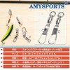 AMYSPORTS Ball Bearing Swivels with Interlock Snap Snap Snaps Sarkan