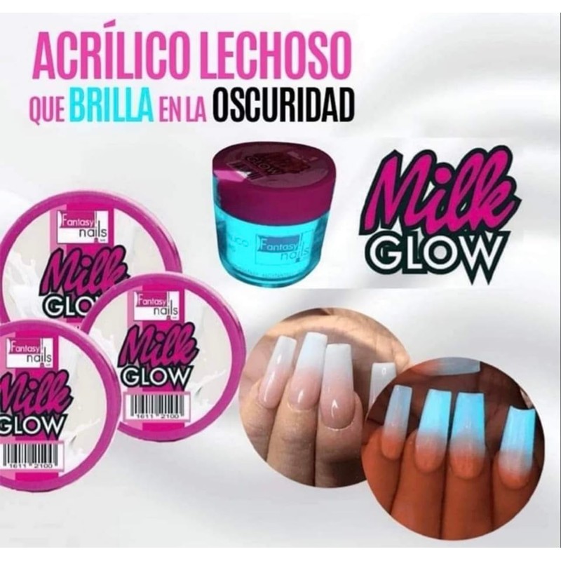 Fantasy Nails Milk Glow Acrylic Powder, Pink