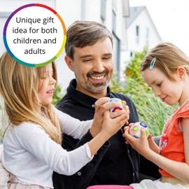 CUBIDI® Original Rainbow Puzzle Ball I Brain Teasers for Kids Ages 6-10 I for Boys and Girls 6+ Years, Cool Travel Toy for Children, Fidget Ball, 3D Puzzle Toy