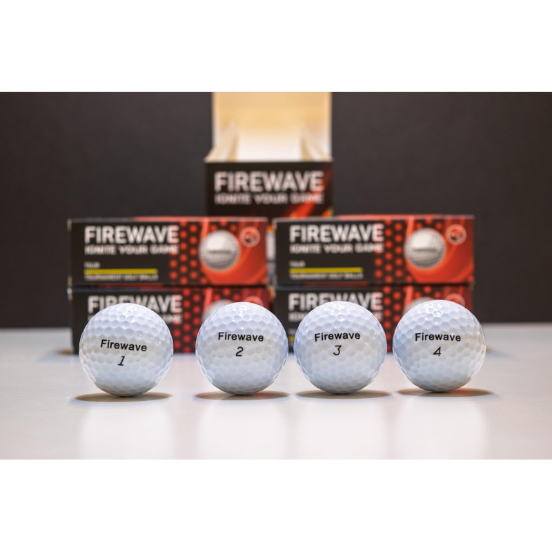 FIREWAVE Golf Ball 12 Balls 4 Packs of 3 Double