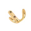 Gedotec® Moon/Wardrobe Clothes/Coat/Hat Hook Polished Brass | 2 Models Including