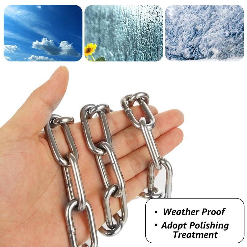 ZOFUN 2M 304 Stainless Steel Chain 5mm Security Chain for