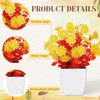 Suncalla 12 Pack Artificial Fall Potted Flowers 7.87 in Fake