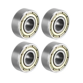 sourcing map Pack of 4 Deep Groove Ball Bearings 694Z Double Shield 4 mm x 11 mm x 4 mm Ball Bearings Carbon Steel