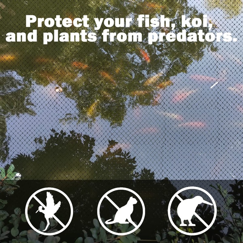 POYEE 20x30ft Pond Netting for Leaves Leaf Net Cover Pond