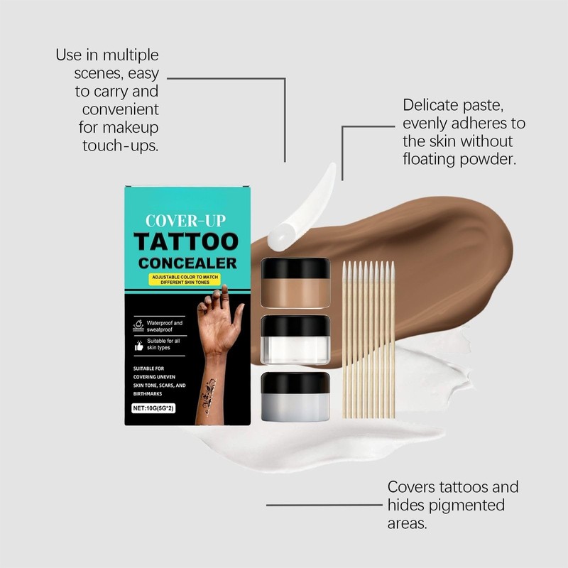 Tattoo Cover Up Makeup - Waterproof Body Concealer - Full