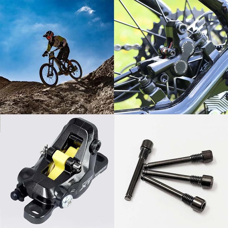 CENPEK 2Pcs M4 Titanium Bolts for Bicycle Disc Brake Pad