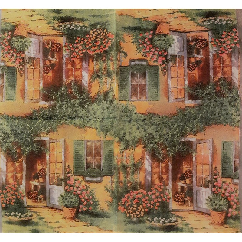 2 individual Paper Decoupage NAPKINS - GARDEN SERENITY SECRET FLOWERS