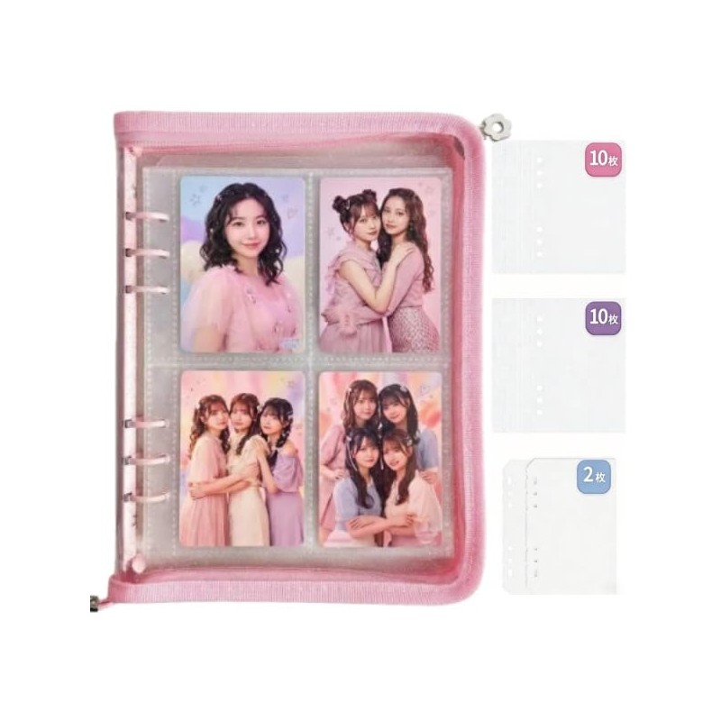 ISAX Seal Notebook, A5 Transparent, Large, Clear, Glitter Included, Binder,