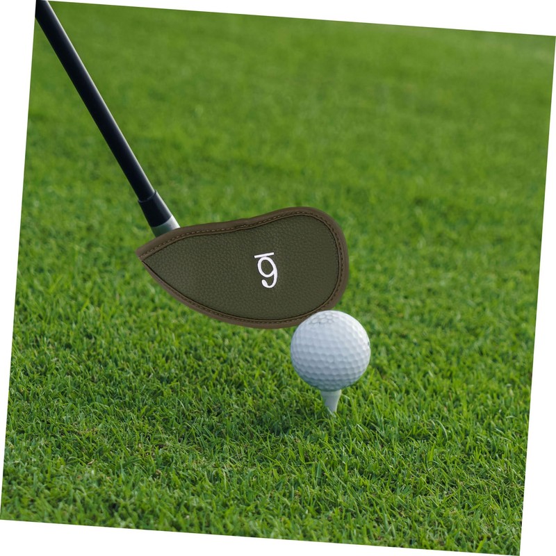 Kisangel 12pcs Fake Leather Golf Iron Covers Thick PU Club