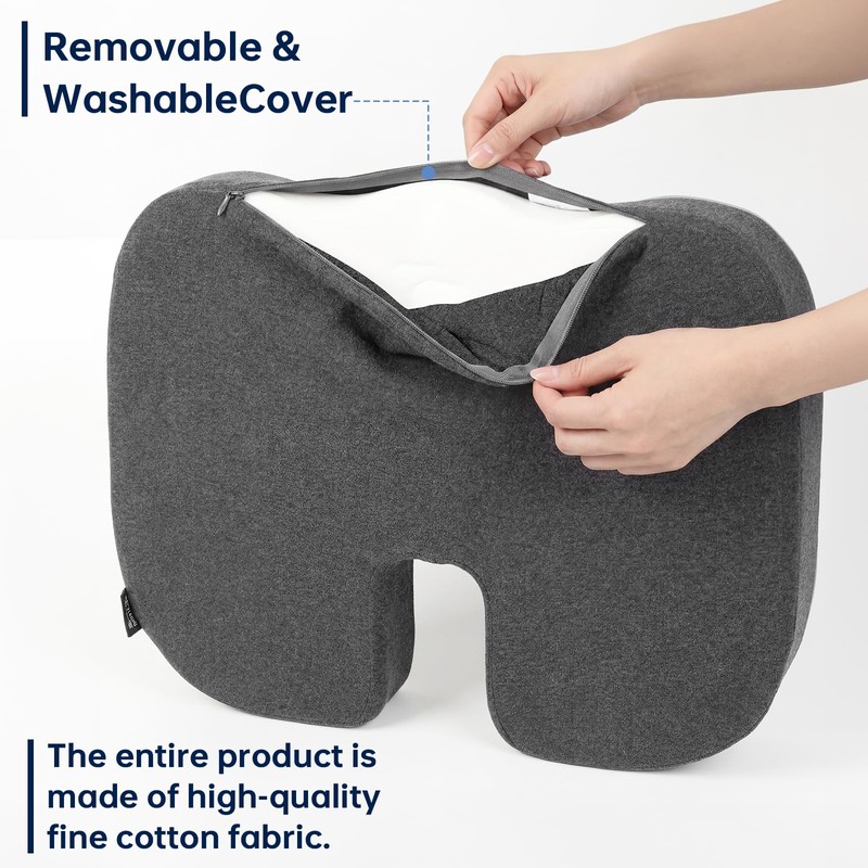 Seat Cushion,Memory Foam Office Chair Cushion Tailbone Sciatica Pain Relief