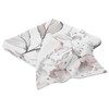 ALAZA Pink Rose Flower Gray Leaves Bath Towel Sets for