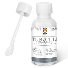 YOA Bathtub Tile Repair Paint, White, 1.5 oz * 1 bottle, suitable for repairing ceramic, porcelain, and fiberglass bathtubs, tiles, and bathroom walls