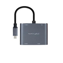Monkey Ladder USB-C to HDMI/VGA/USB3.0/PD Converter 15cm Grey