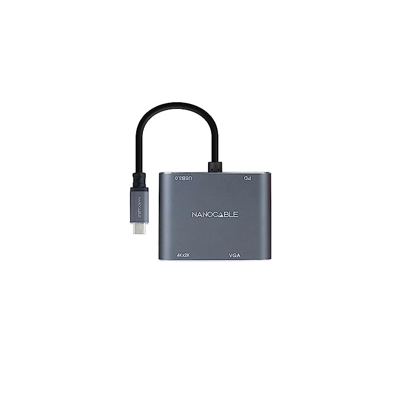 Monkey Ladder USB-C to HDMI/VGA/USB3.0/PD Converter 15cm Grey