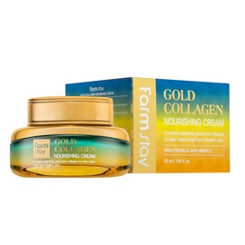 Farmstay Crema Nutritiva de Colágeno Oro - Crema de Colágeno - Hidratante Facial para la Elasticidad de la Piel - Refuerza la Barrera Cutánea - 55 ml
