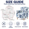 HonorHut Blue Armchair Slipcover with Lotus Prints