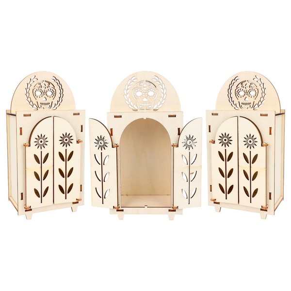 Fukaisu 3pcs Dia De Los Muertos Altar Ofrenda Box, Wooden