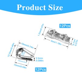 24PCS Wire Rope Clamp M2, 12PCS Stainless Steel Duplex Clamp with 12PCS Wire Rope Thimble 2mm Rope Connector Cable Clamps Rope Grips for Clothesline Tensioner Awning Fixed