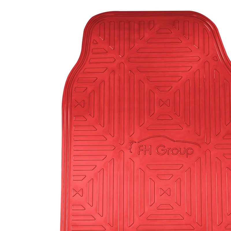 FH Group Automotive Floor Mats - Heavy-Duty Metallic Rubber Floor