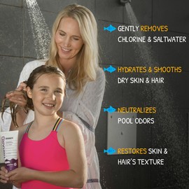 Essential Swim Care Kit For Kids - 3-in-1 Swim Shampoo and Conditioner, Chlorine Kids Shampoo for Swimmers, Leave-In Conditioner, Pool Essentials, Ultimate Swimming Hair Care for Kids